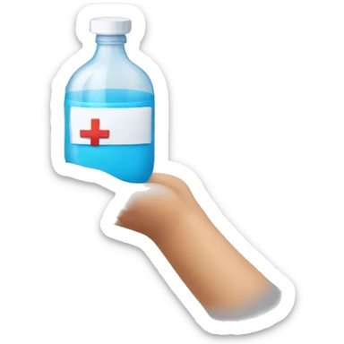 A HAND WITH vaccine sticker