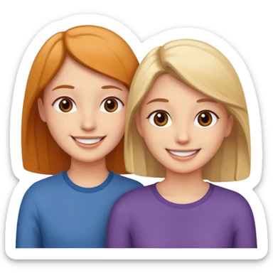 two friends meet each other and they re looking at each other sticker