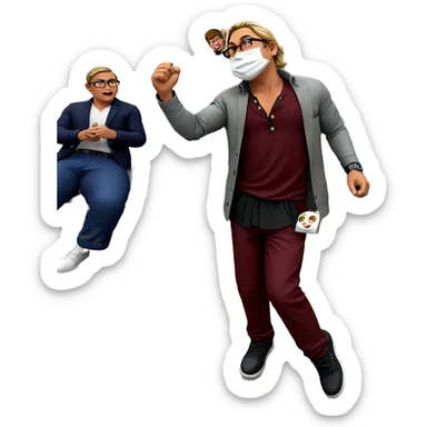 boys in stylish outfits sticker