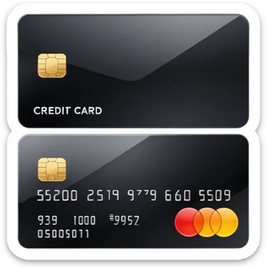 black credit card, no text sticker