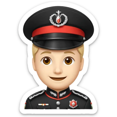 Un emoji di un carabiniere con il grado da carabiniere sticker