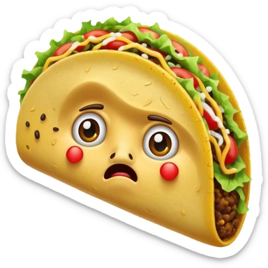 Devastated sad crying taco sticker