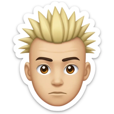 cabelo moicano sticker