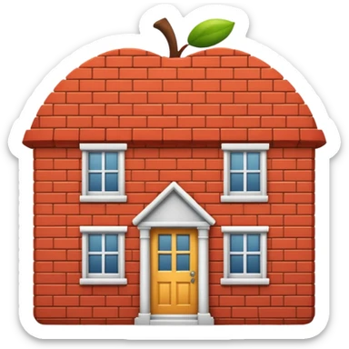 house no trees  not wooden like an apple emoji sticker