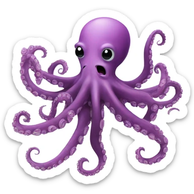 Octopus doing a tik tok dance called the griddy sticker