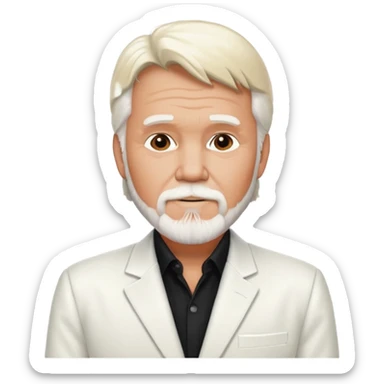 Kenny Rogers with white suit jacket sticker