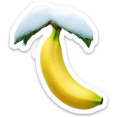 Banana in snowstorm sticker
