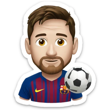 lionel messi with world cup and ballon dor sticker
