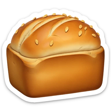 simple loaf of bread, golden brown sticker