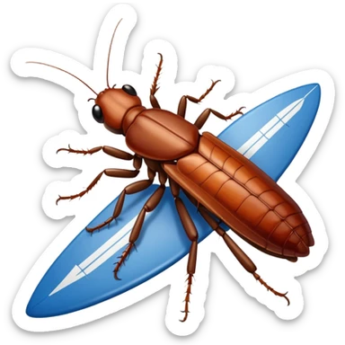cockroach on plane  sticker