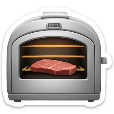 an oven with a fillet of beef in it sticker