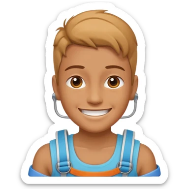 Ich fühle mich fröhlich, weil ich taglich positive Lust habe. Außerdem habe ich gestren Unfall gemacht. Uhhh aber … ich bin stark 💪🏼🦿🦾 sticker