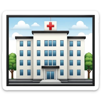 HOSPITAL desde fuera sin cuadro  sticker