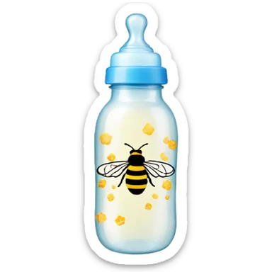 Bee patterned feeding bottle sticker