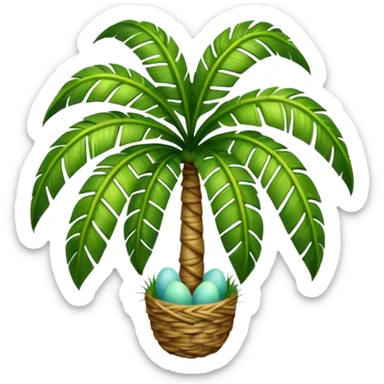 Easter palm decoration sticker