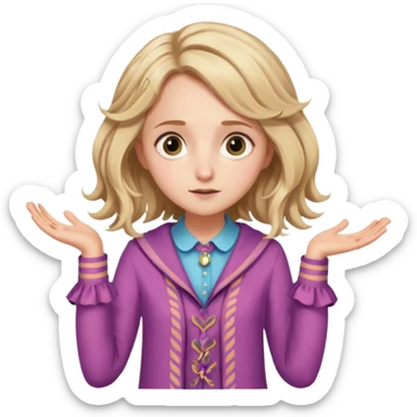 Luna Lovegood shrug sticker