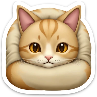 Gato bege dormindo  sticker
