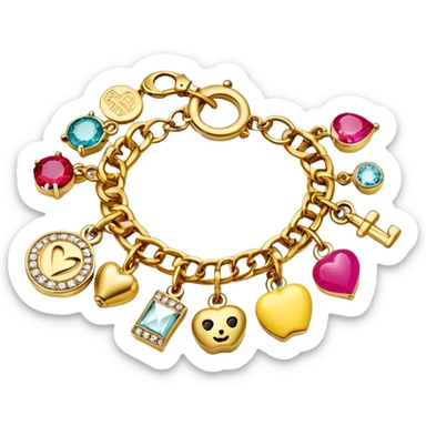 Juicy Couture charm bracelet sticker