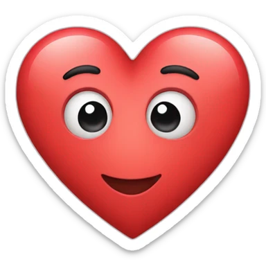 Heart with face  sticker