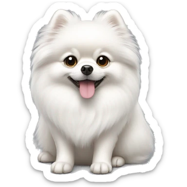 White Pomeranian sticker