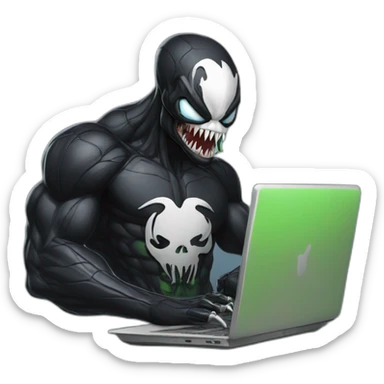 cool hacker  venom with pcs sticker