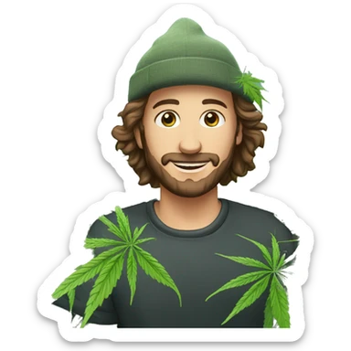 Bauer auf Cannabis Feld  sticker