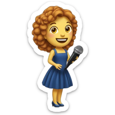 Lucia galán pimpinela singing  sticker