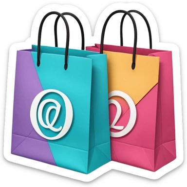 sephora and lululemon shopping bags sticker