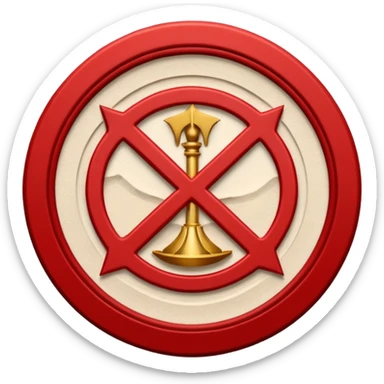 Create a circular casting sigil based off of the wizard101 balance school using base color off white/sand and trim color red. A scale is the main focus here  sticker