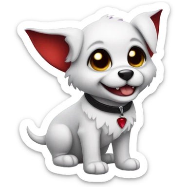 Cute vampire puppy sticker