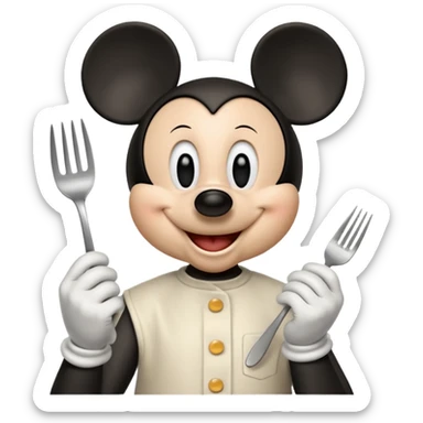 Mickey mouse breakfast sticker