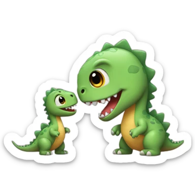 cute dinosaur love sticker
