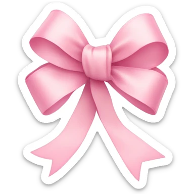 light pink ribbon bow sticker