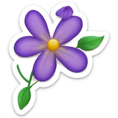 Letter stamp with flower sticker