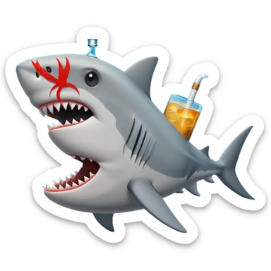 Shark smoking a reefer sticker