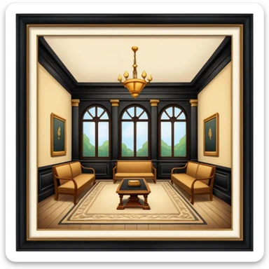 Vintage old antique academia aesthetic interior sticker