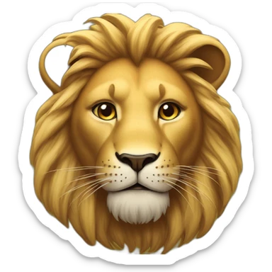 Chat qui monte un lion sticker