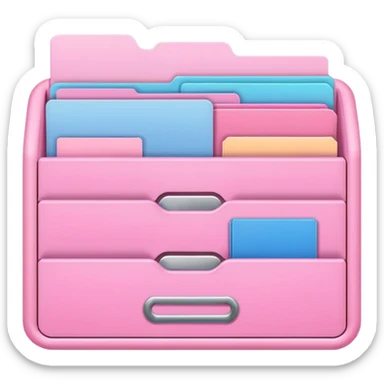 pink app drawer folder sticker