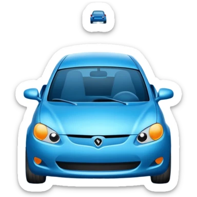 car in middle traffic lane add lanes sticker