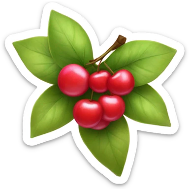 Pink bow with cherries sticker