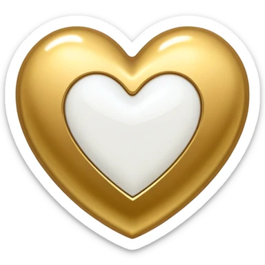 heart fully repaired sealed with gold no visible cracks sticker
