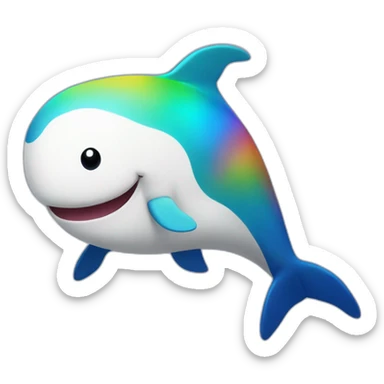baleine arc en ciel sticker
