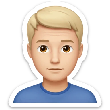 hombre guapo con poco cabello sticker