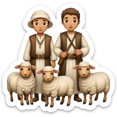Four Shepherds with a flick of sheep sticker