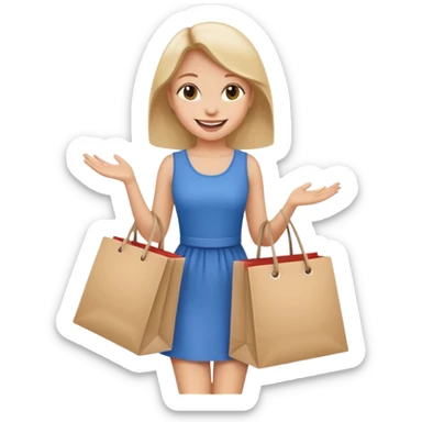 Shopping Bag carrying woman sticker