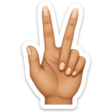 Middle finger poking out & curled  sticker