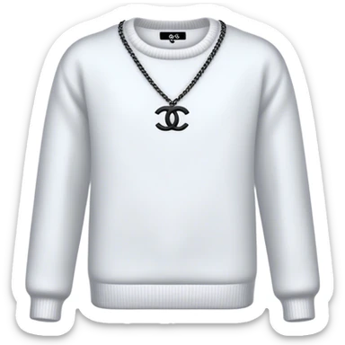 sweater White chanel sticker