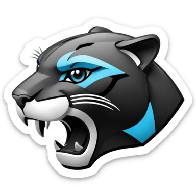 Panthers nfl team logo sticker
