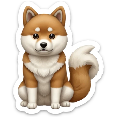Làm cho tối một con chó akita inu đang ngồi sticker