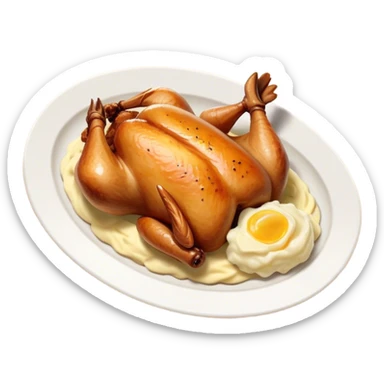 Roast chicken and mash  sticker